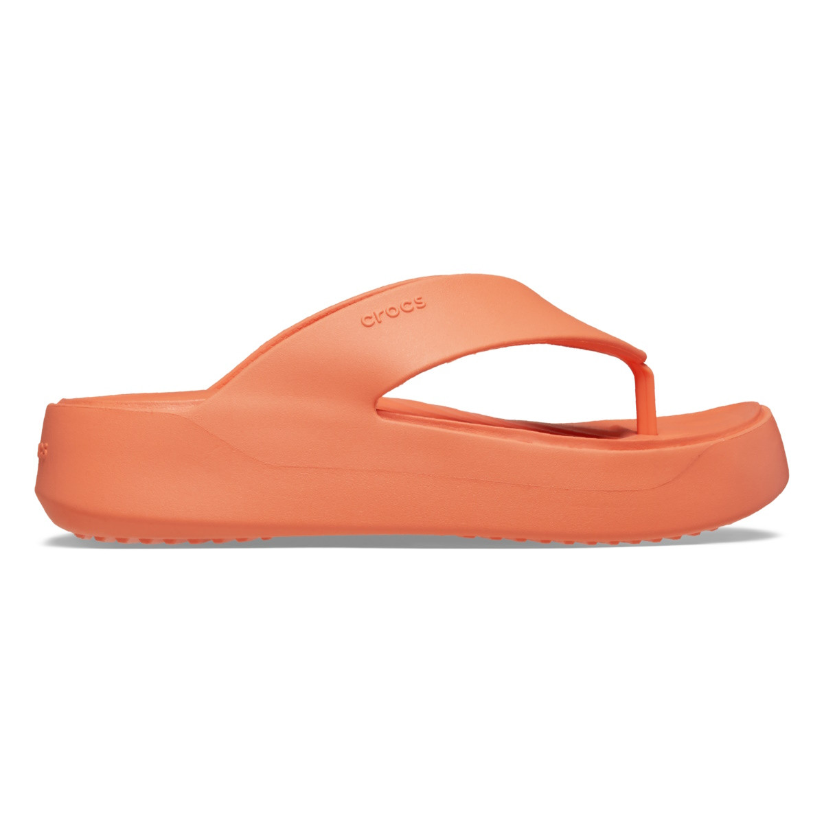 Slapi Crocs Getaway Platform Flip Portocaliu - Sunkissed - imagine 8